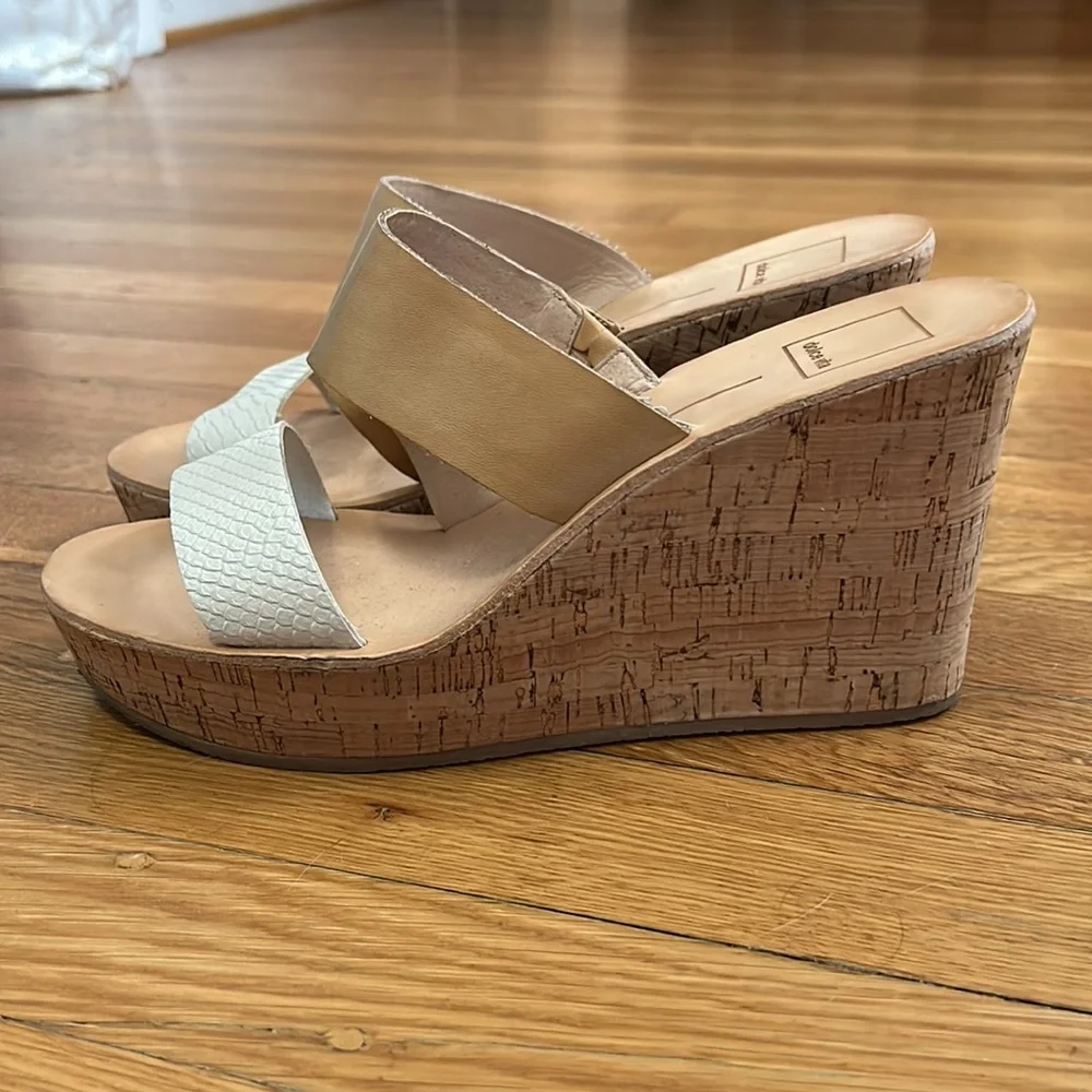 Dolce Vita Neutral Cork Wedges